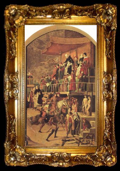 framed  BERRUGUETE, Pedro Auto-da-Fe, ta009-2